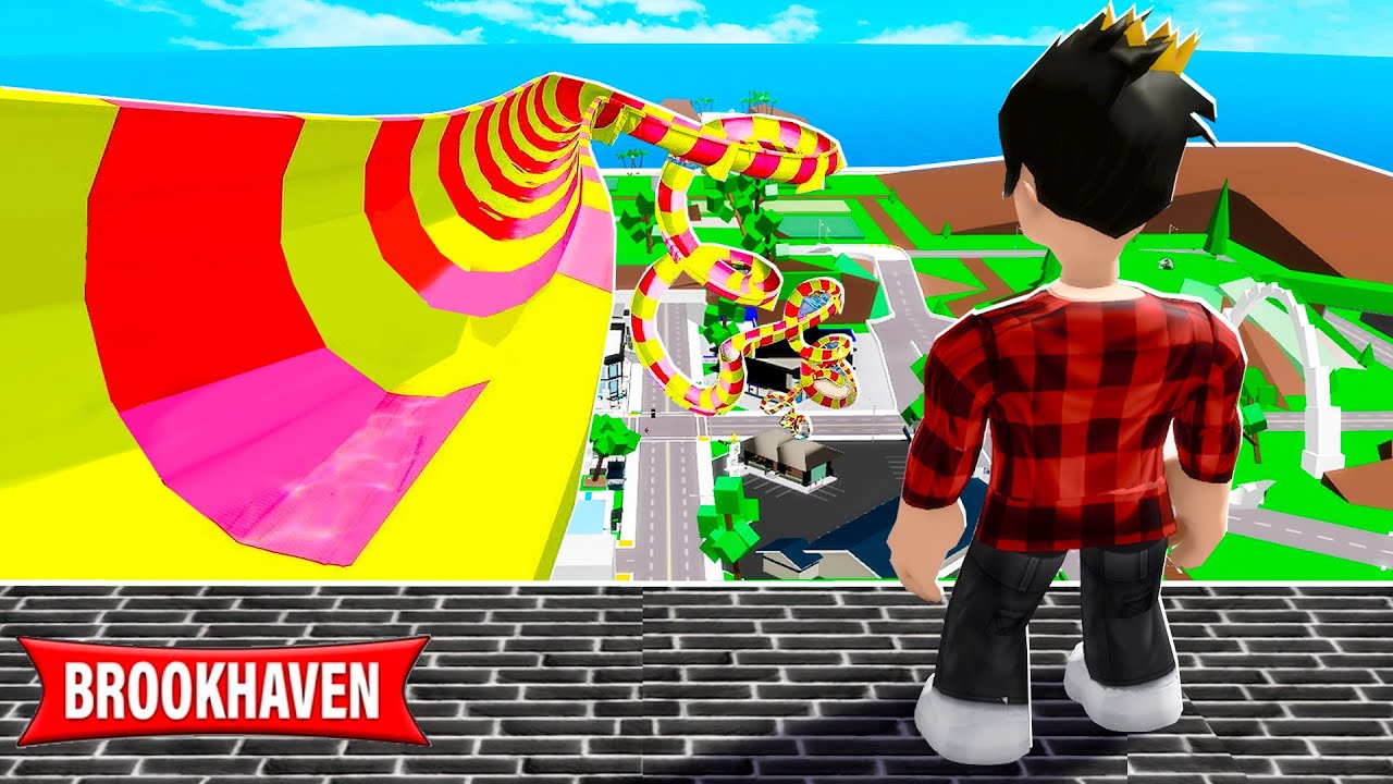 I Created The BIGGEST SLIDE In Roblox Brookhaven..