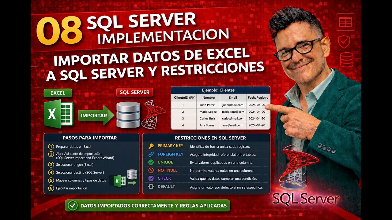 Importar datos de Excel a SQL SERVER y restricciones