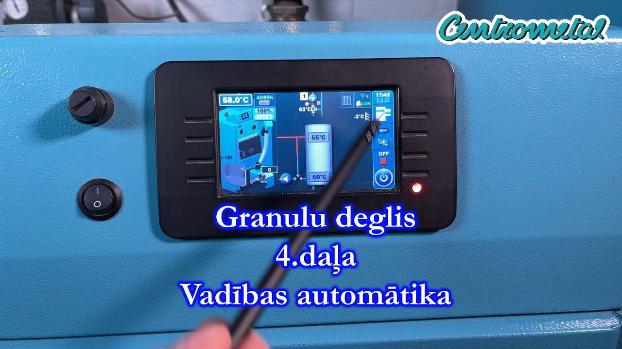 Granulu deglis Centrometal | 4.daļa | Izvēlne un vizualizācijas | Lietotāja līmenis | CPREG Touch