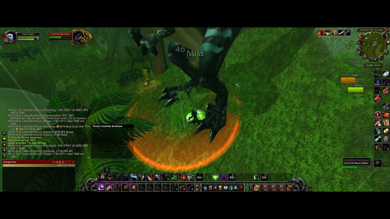 Soloed an Ironhide Devilsaur as a rogue