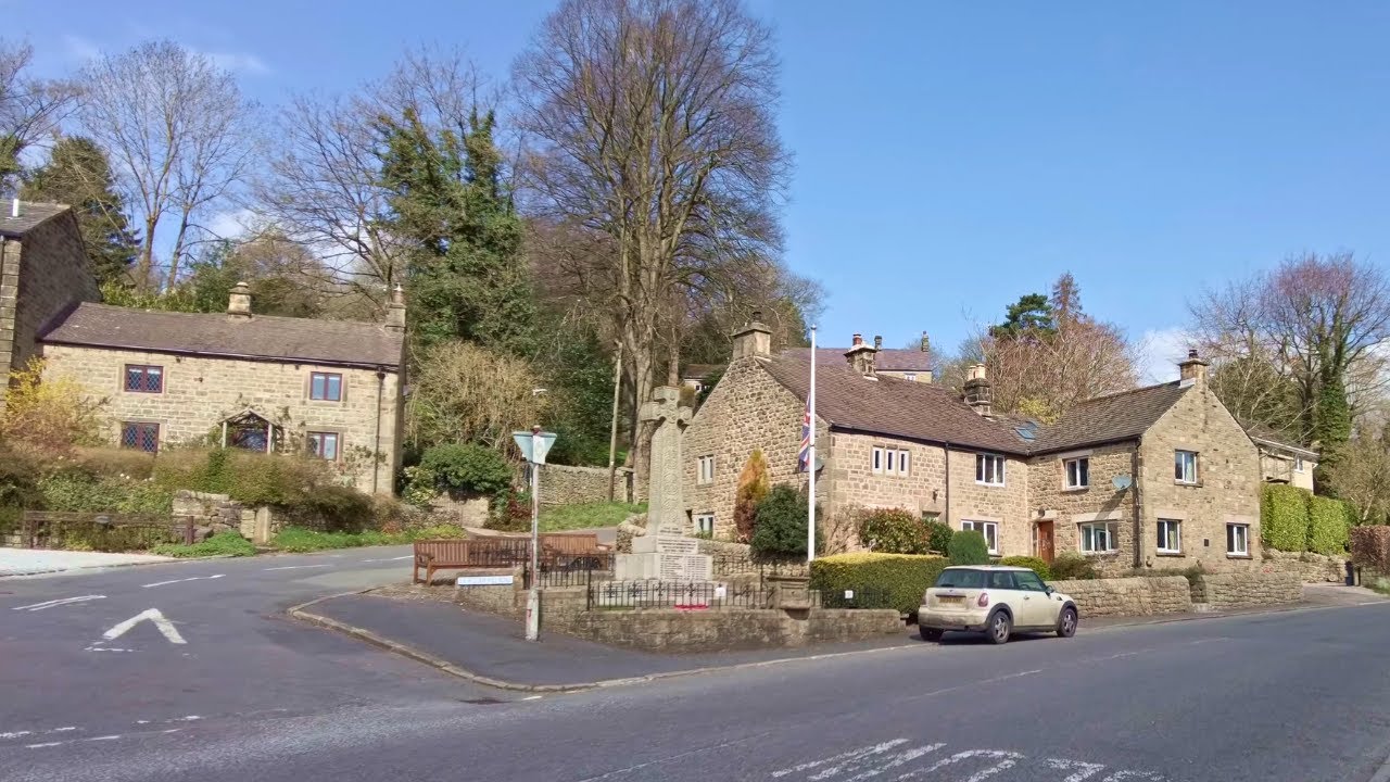 Grindleford Village Walk, English Countryside 4K