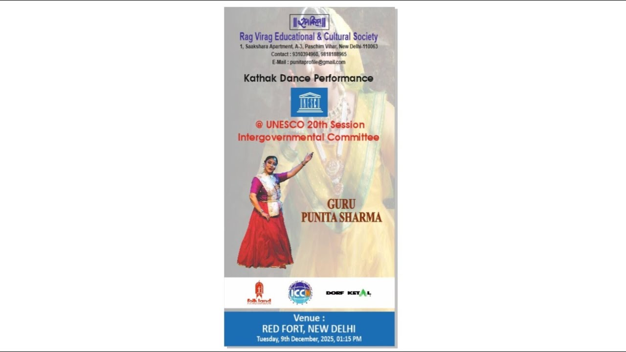 Kathak Dance Performance @ UNESCO 20th Intergovernmental Committee | Guru Punita Sharma