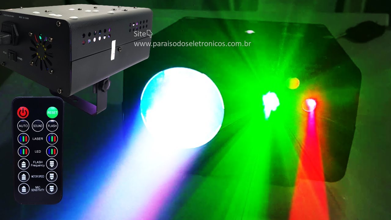 Canhão Holográfico Raio Laser globo bola mágica Led jogo de luz Iluminação para festa Modelo TB1318