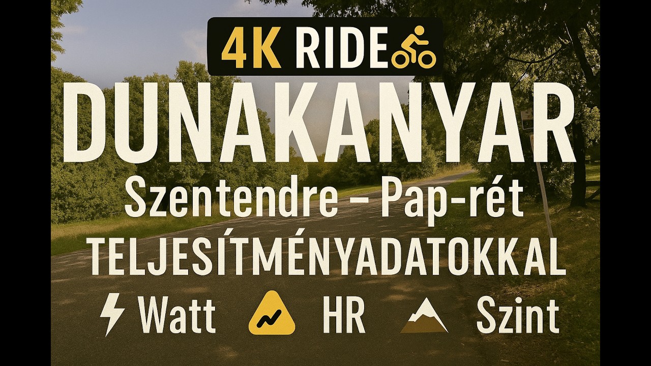 🚴‍♂️ Bringával a Dunakanyarban (4K GoPro) - Szentendre - Visegrád - Pap-rét  (⚡️Watt•❤️ HR•⛰️ Szint)