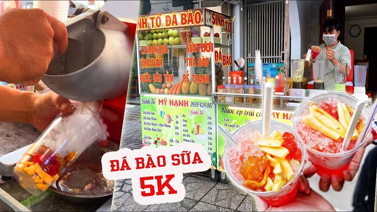 Tiệm ĐÁ BÀO SIRO giá chỉ từ 5K với Máy ép đá Siêu Tốc 30 giây xong 1 ly | Thịnh Review