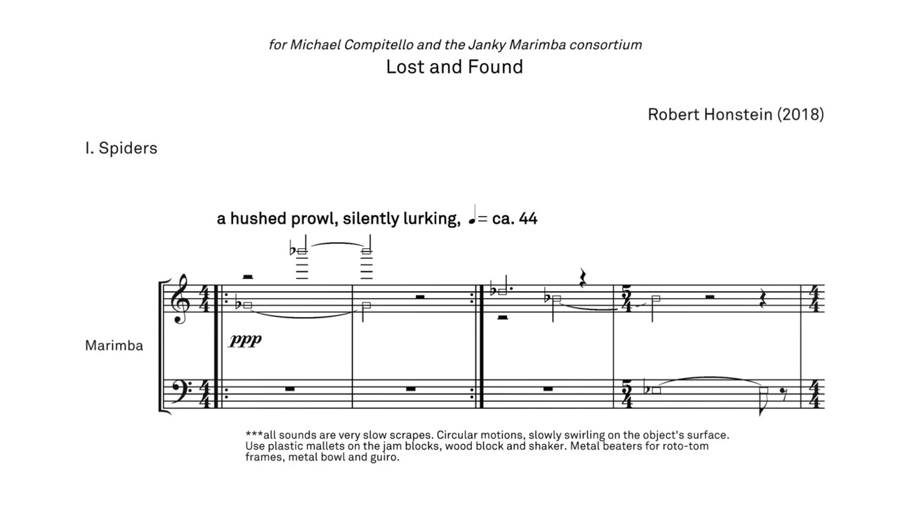 Robert Honstein: Lost and Found (Score Follow Edition)