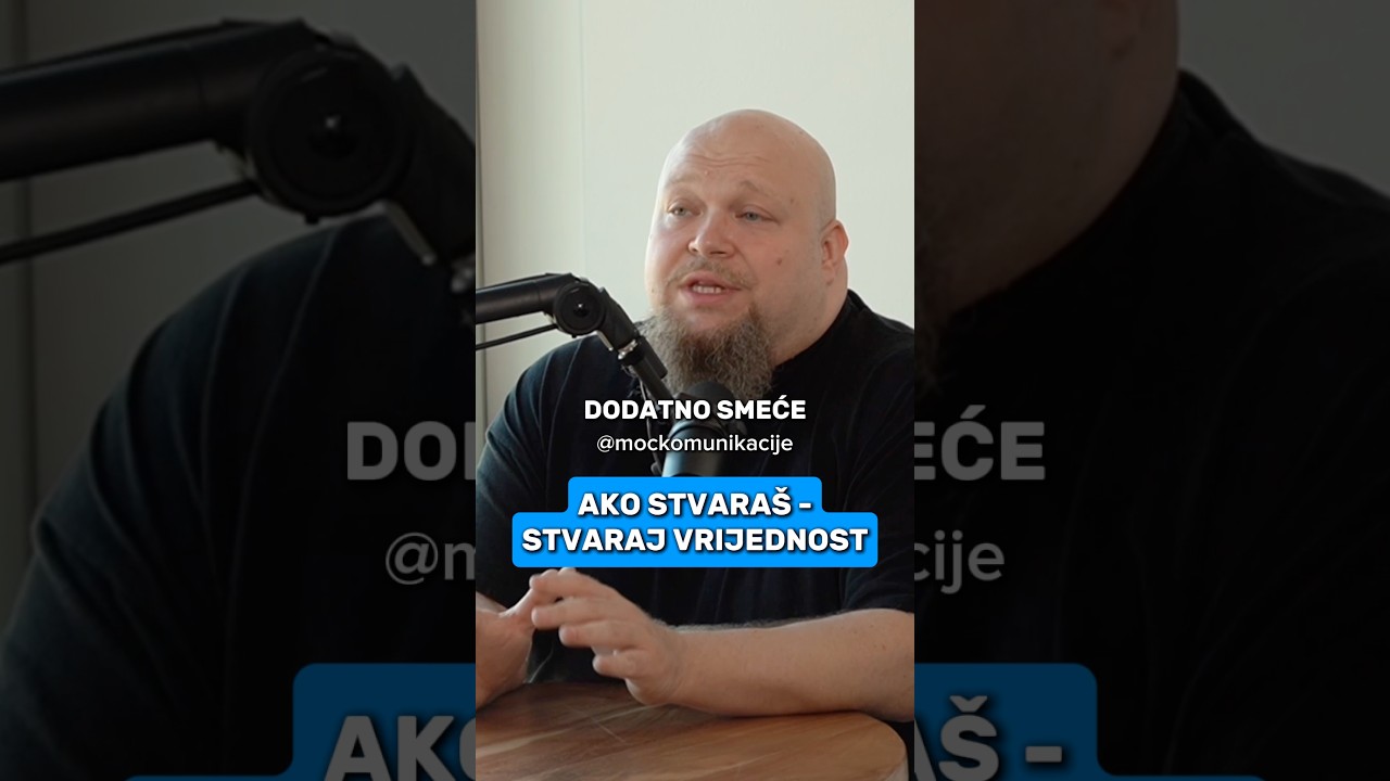 Ako već odlučuje&scaron; stvarati, samo nemoj stvarati dodatno smeće. - Ivan Minić @pojacalo.rs