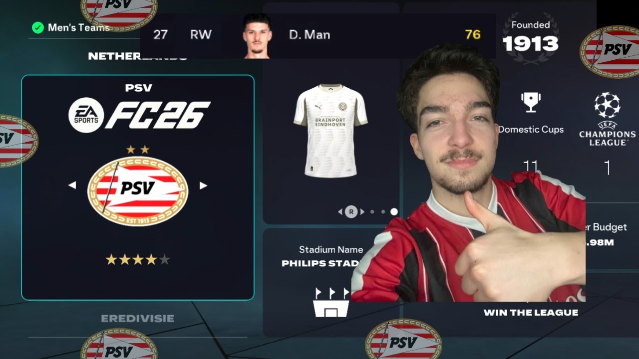 DENNIS MAN ALATURI DE NOI LA PSV !!! CARIERA CU PSV