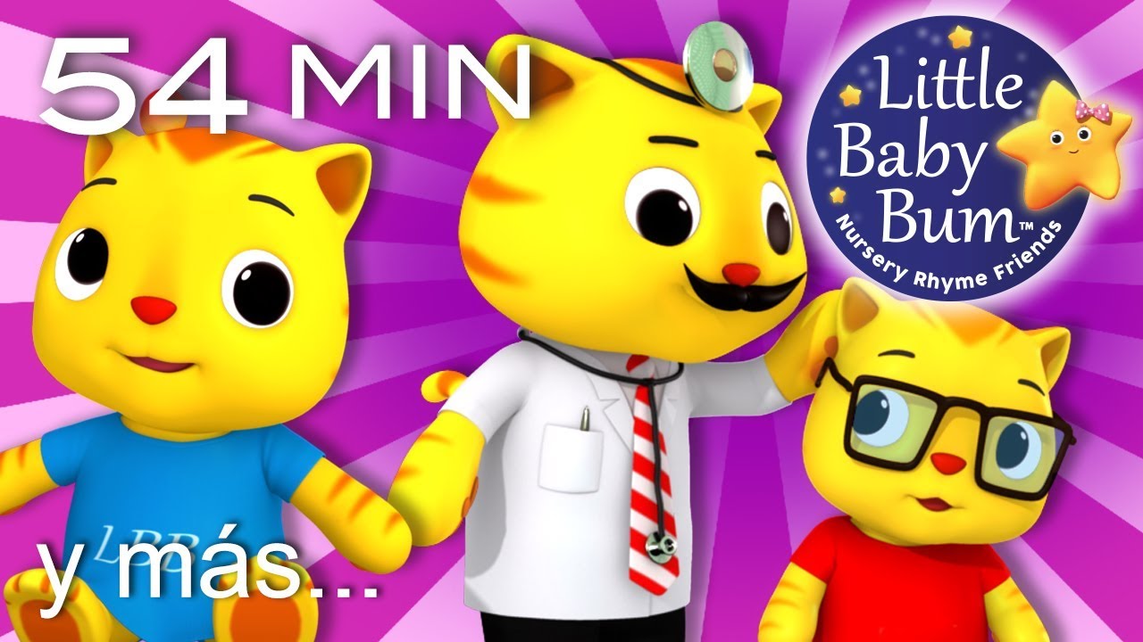 Cinco gatitas saltaban en la cama | Y más canciones infantiles | ¡54 minutos de LittleBabyBum!