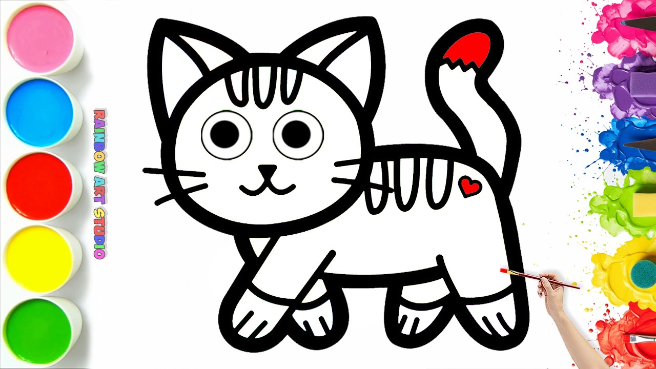 🐱 How To Draw a Cute Cat | Easy Step By Step Tutorial #108