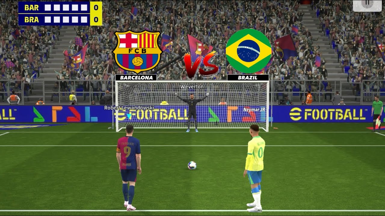 NEYMAR VS LAMINAE | BRAZIL VS BARCELONA PENALTY SHOOTOUT | eFOOTBALL