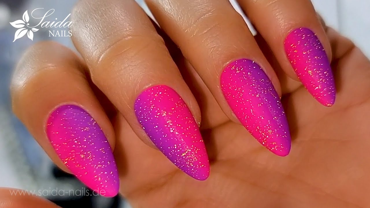 Ultra schnell und einfach WOW! Pink-Lila-Farbverlauf mit Glitzer