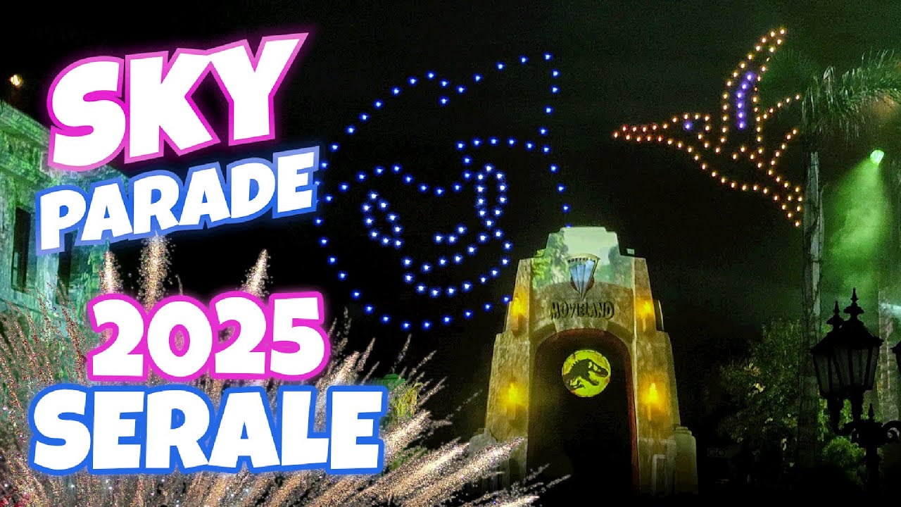 Lo SHOW SERALE PIU' BELLO di MOVIELAND! - SKY PARADE Drone Show 2025