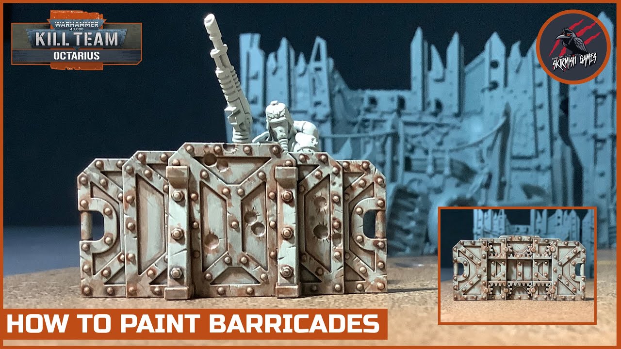 HOW TO PAINT KILL TEAM BARRICADES - Quick & Easy Using Only 3 Paints! KT Octarius Warhammer 40k