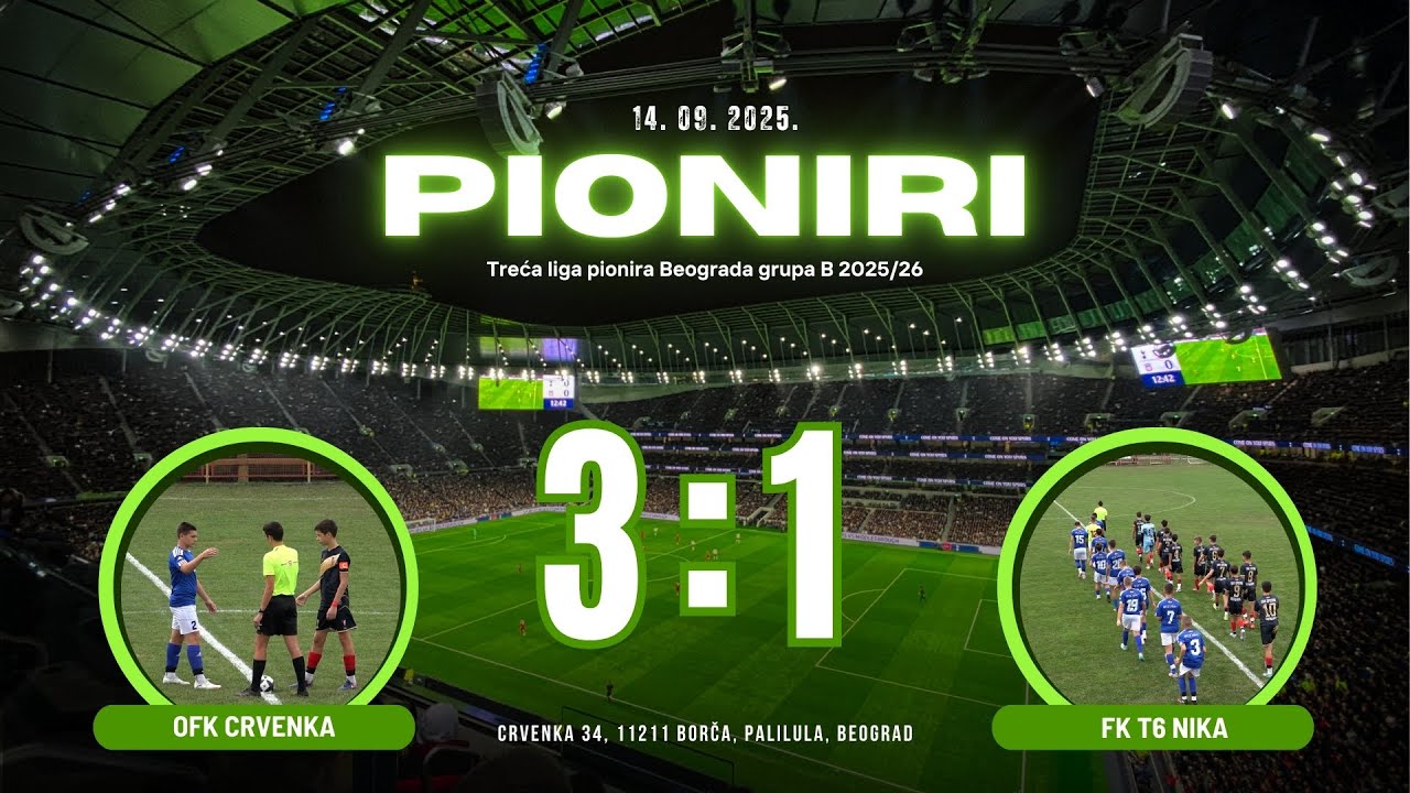 OFK Crvenka - FK FK T6 Nika 3:1(2:1) / 14.09.2025. / 3. KOLO TLPB