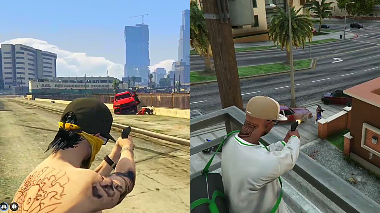 LA 12 VS FAMILIES Y LOS BLOODS | Clips Graciosos y Tiroteos | DOVUX LIFE