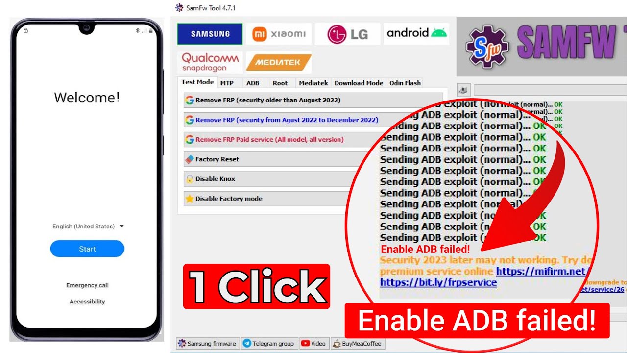 Samsung Frp Bypass Enable ADB Failed! New Security 2023 | New Update Android 13