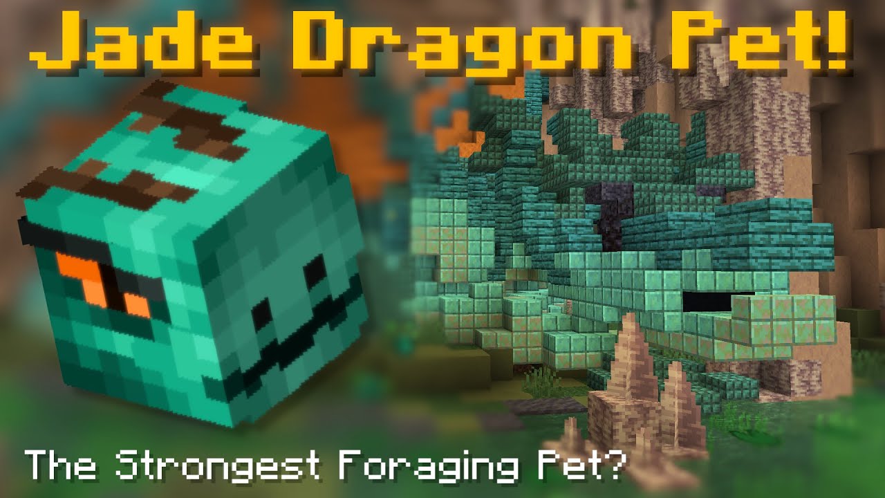 Jade Dragon Pet Full Guide! How to UNLOCK + Stat Overview! (Hypixel Skyblock Foraging Update!)