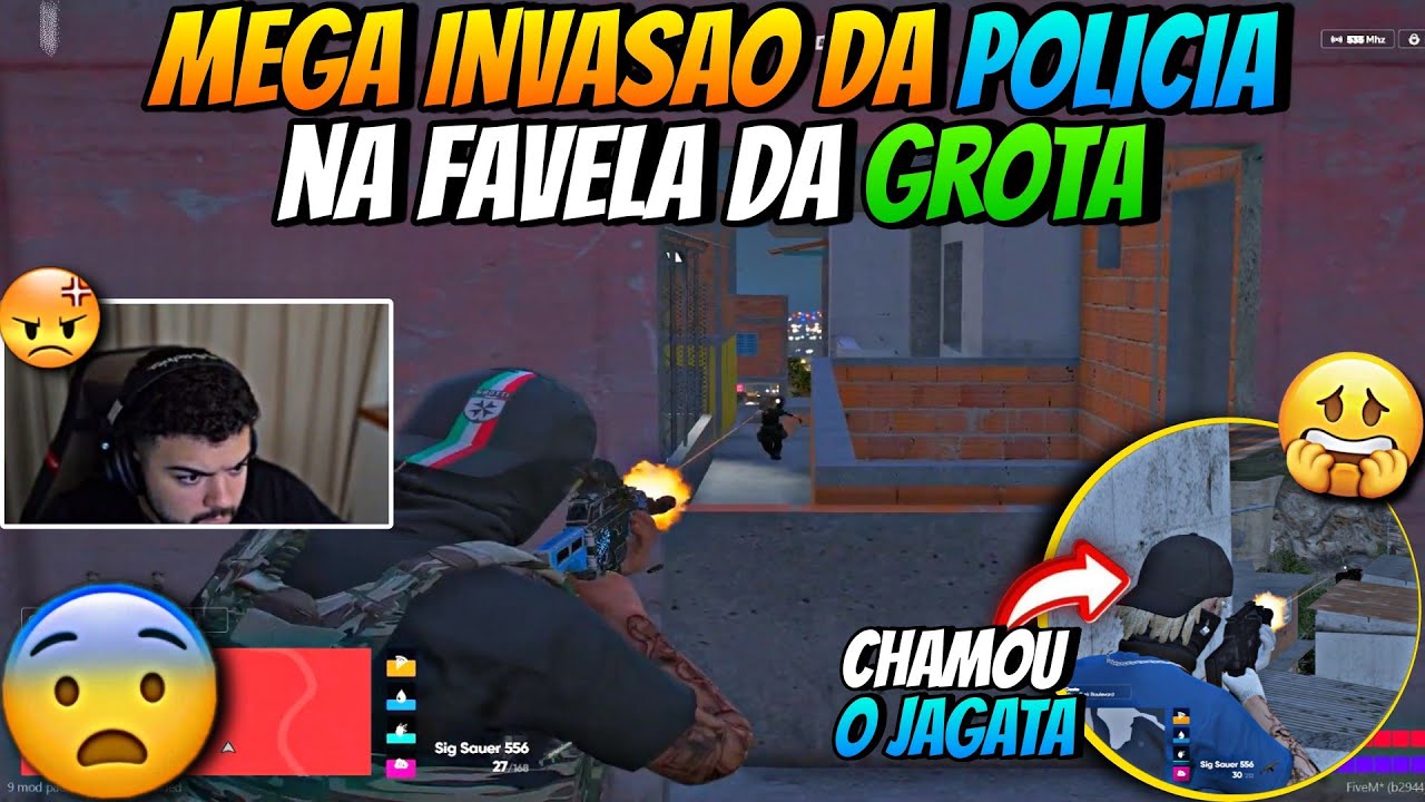 MEGA INVASÃO DA POLICIA NA FAVELA DA GROTA😱 GROTA CHAMOU O JAGATA PRA AJUDAR?🔥 | COMPLEXO CLIPES