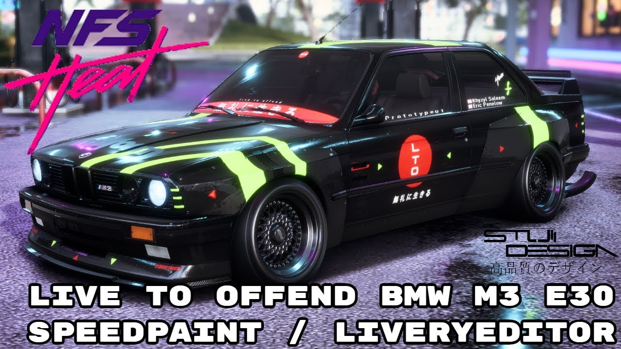 NFS Heat LTO BMW M3 E30 Livery - Design / Speedpaint