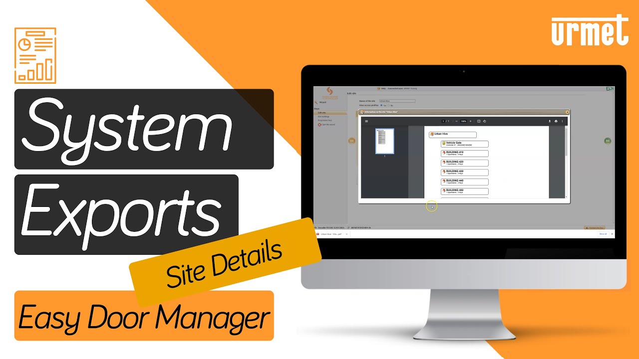 How to View & Export Site Details - Urmet Easy Door Manager