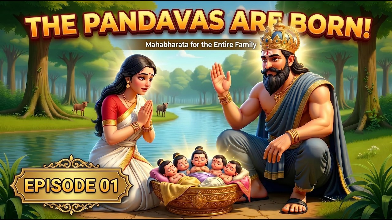 The Birth of the Pandavas | Mahabharata Stories for Kids (Chapter 01)