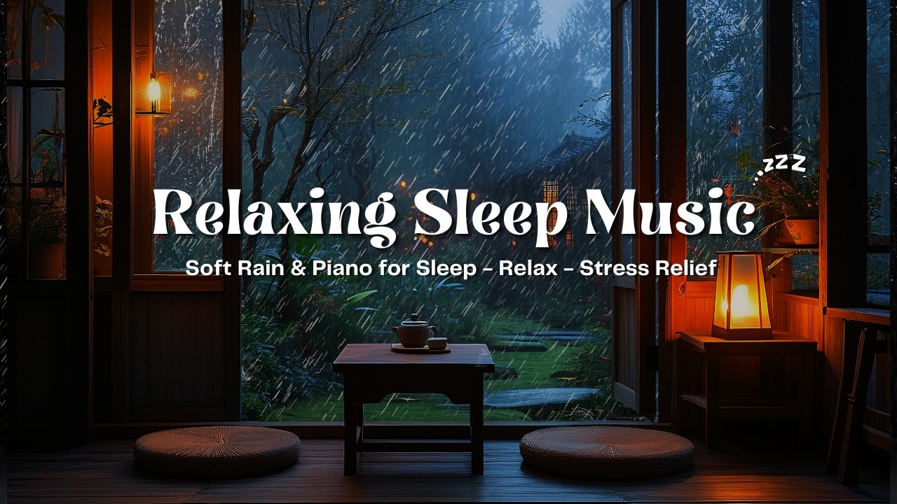Fall Asleep Fast with Soft Rain 🌙 Calm Piano Music for Deep Sleep and Calm Nights