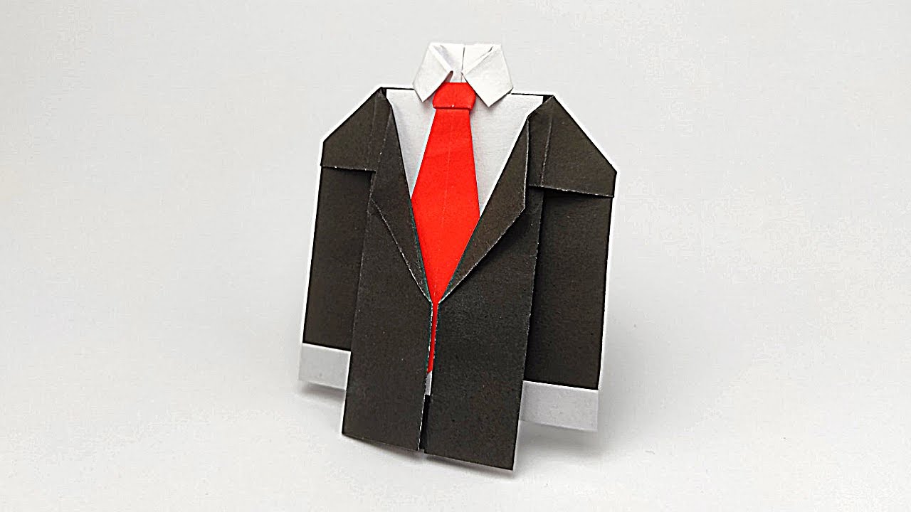 Origami Suit Jacket🤵 How to make a paper Suit 🤵 Easy Coat Origami with Onix Origami