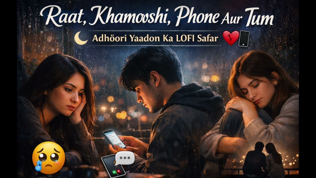 “Raat, Khamoshi, Phone Aur Tum – Adhoori Yaadon Ka LOFI Safar” 💔📱🌃