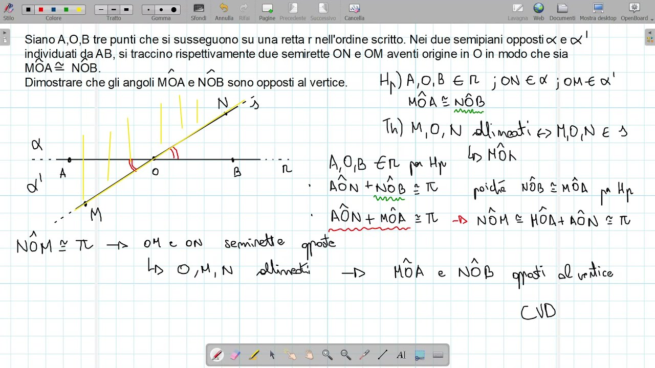 Risoluzione di un problema di geometria con gli angoli
