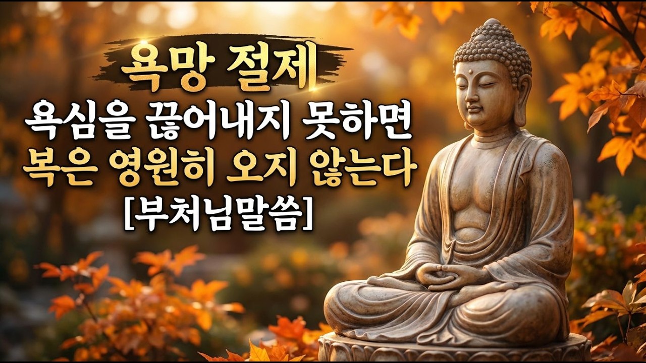 욕망 절제 — 이 욕심을 끊어내지 못하면 복은 영원히 오지 않는다.