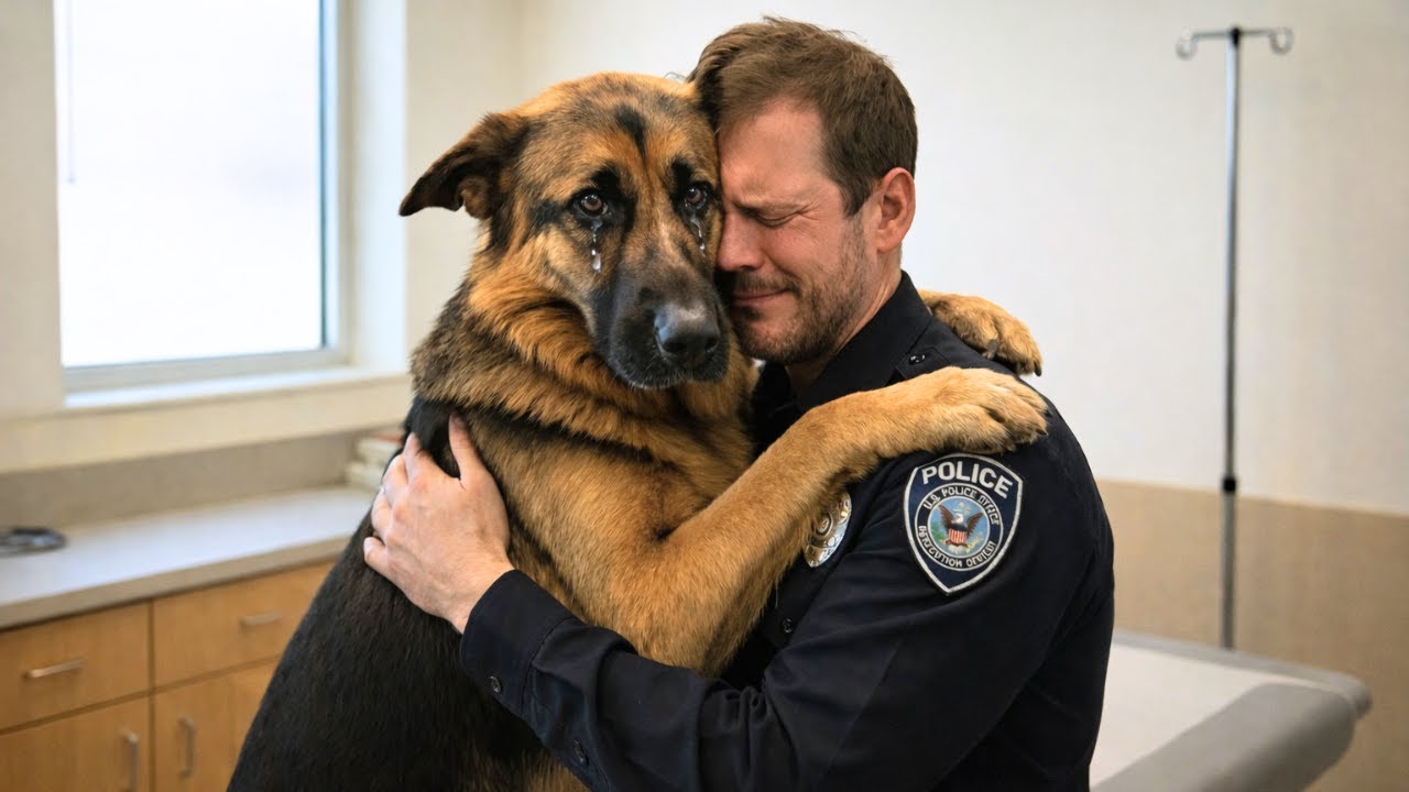 Ce Chien Policier Mourant Dit Adieu À Son Maître — Le Vétérinaire Voit Un Détail Et Arrête Tout