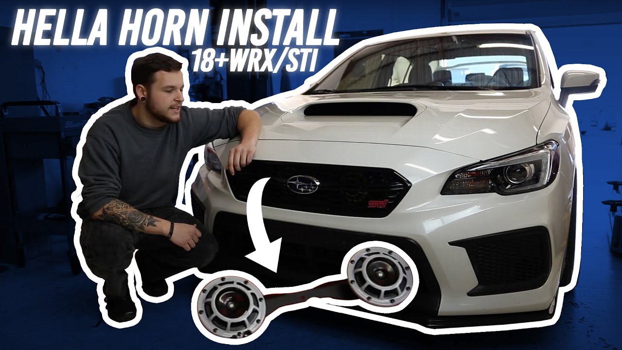 Установка звуковых сигналов Hella на Subaru WRX/STI 2018 года выпуска и старше.