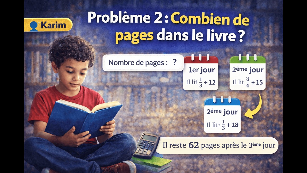 Partie 6   حل مسألة(2) بالمعادلات من الدرجة الأولى | الثالثة إعدادي استعداد للجهوي       3إعدادي