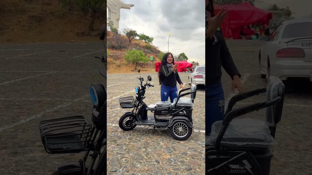 ⚠️&iexcl;Esta Trimoto  el&eacute;ctrica puede llevar 3 personas! 🔋😱