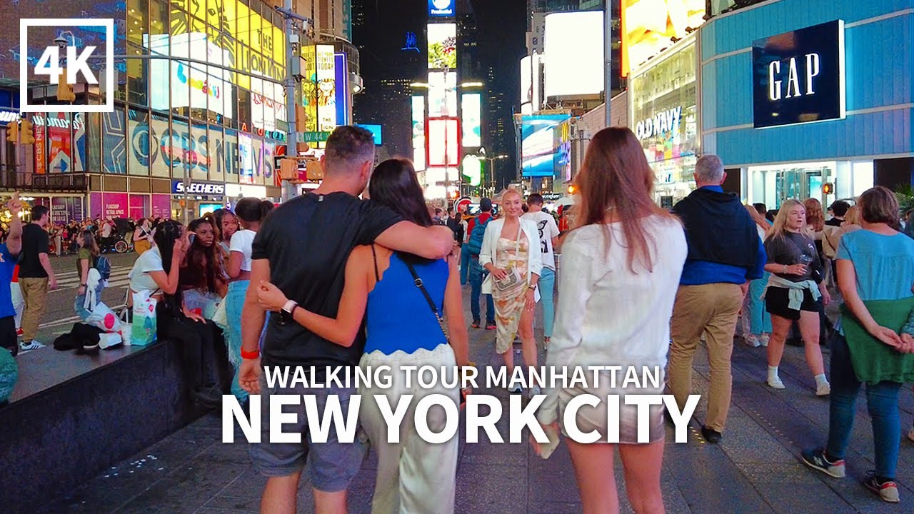 [4K] NEW YORK CITY - Summer Walk, Manhattan, Broadway & Times Square, Travel, NYC, USA