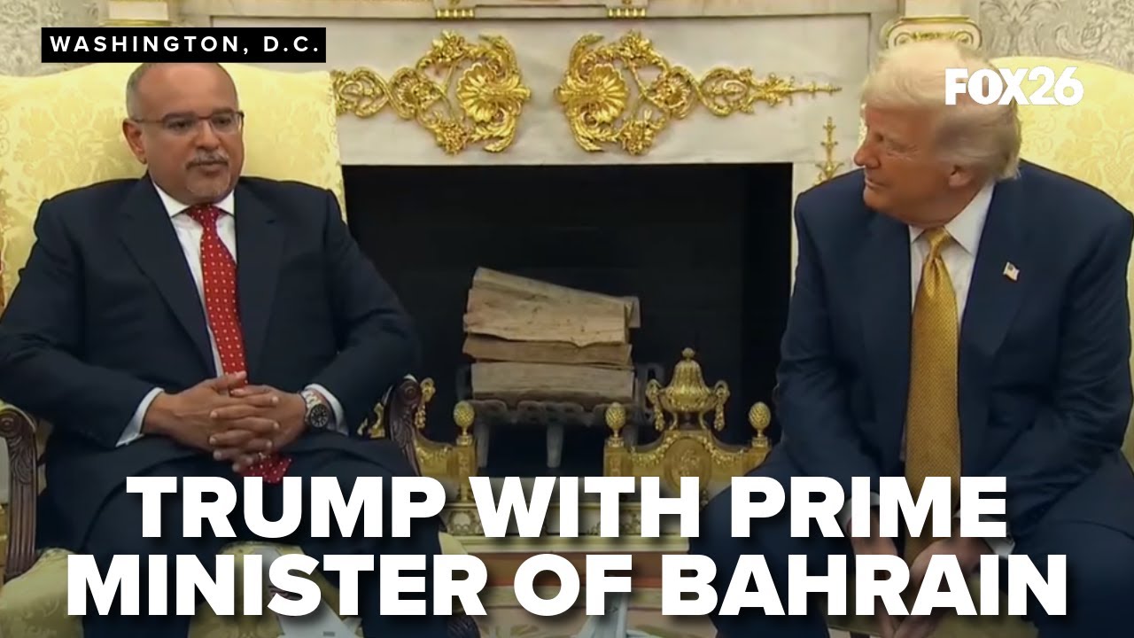 President Trump with Bahrain Crown Prince