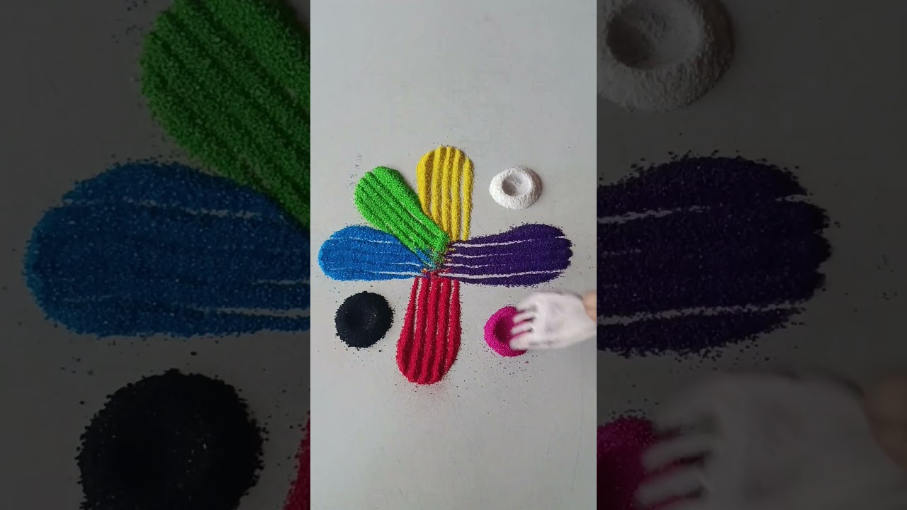 simple Rangoli, satisfying rangoli, Easy rangsatisfying #asmroli, Tricks and tips,ASMR#rangoli