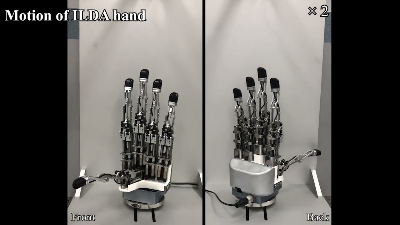 ILDA Robotic Hand: Motion, repeatability , and backdrivability tests.