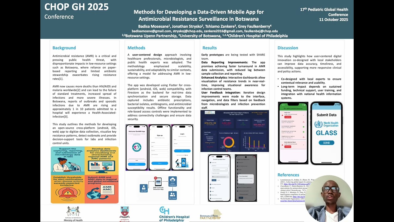 Badisa Mosesane AMR Poster Presentation for  CHOP GH Conference