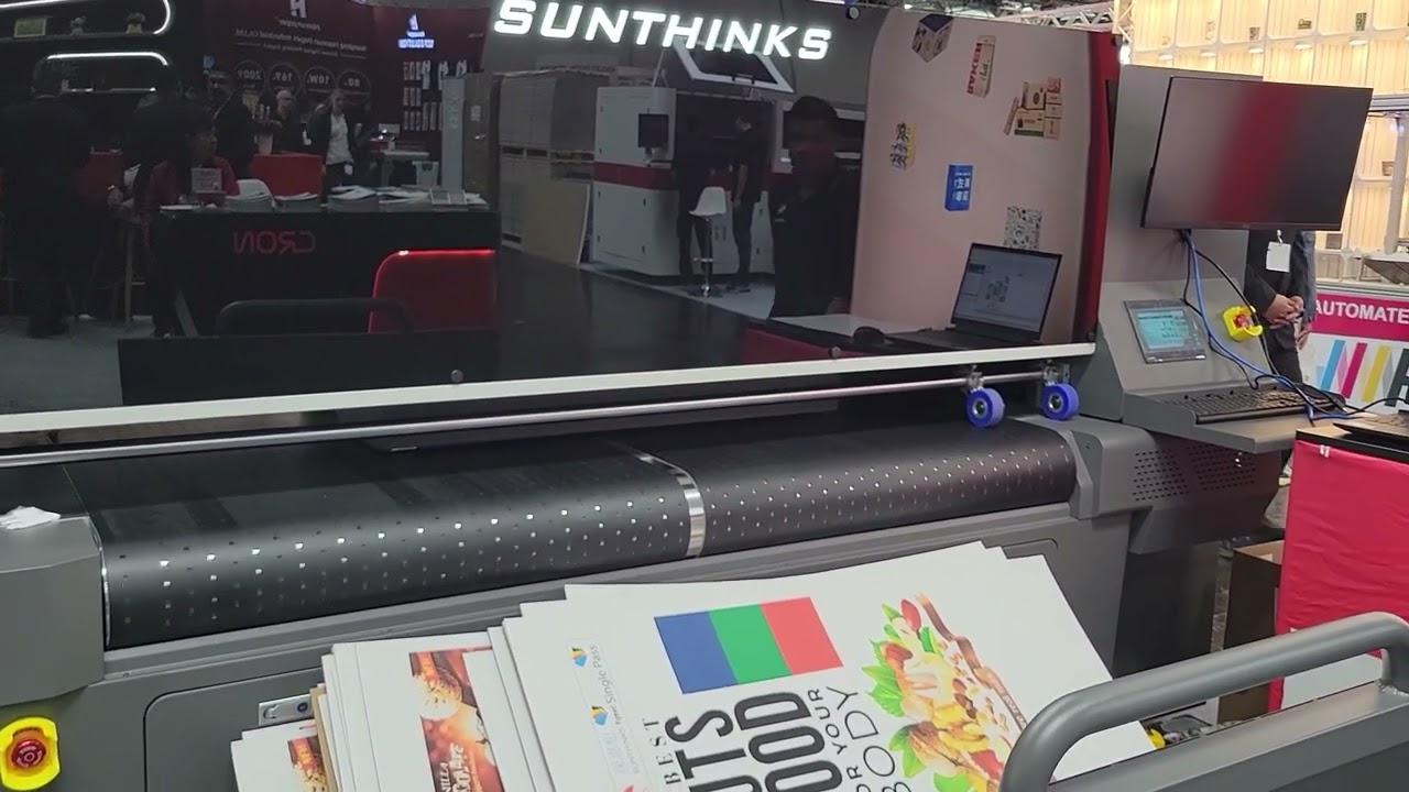 Sunthinks SE792 Single pass printer showed on Drupa 2024 in Dusedorff Germany