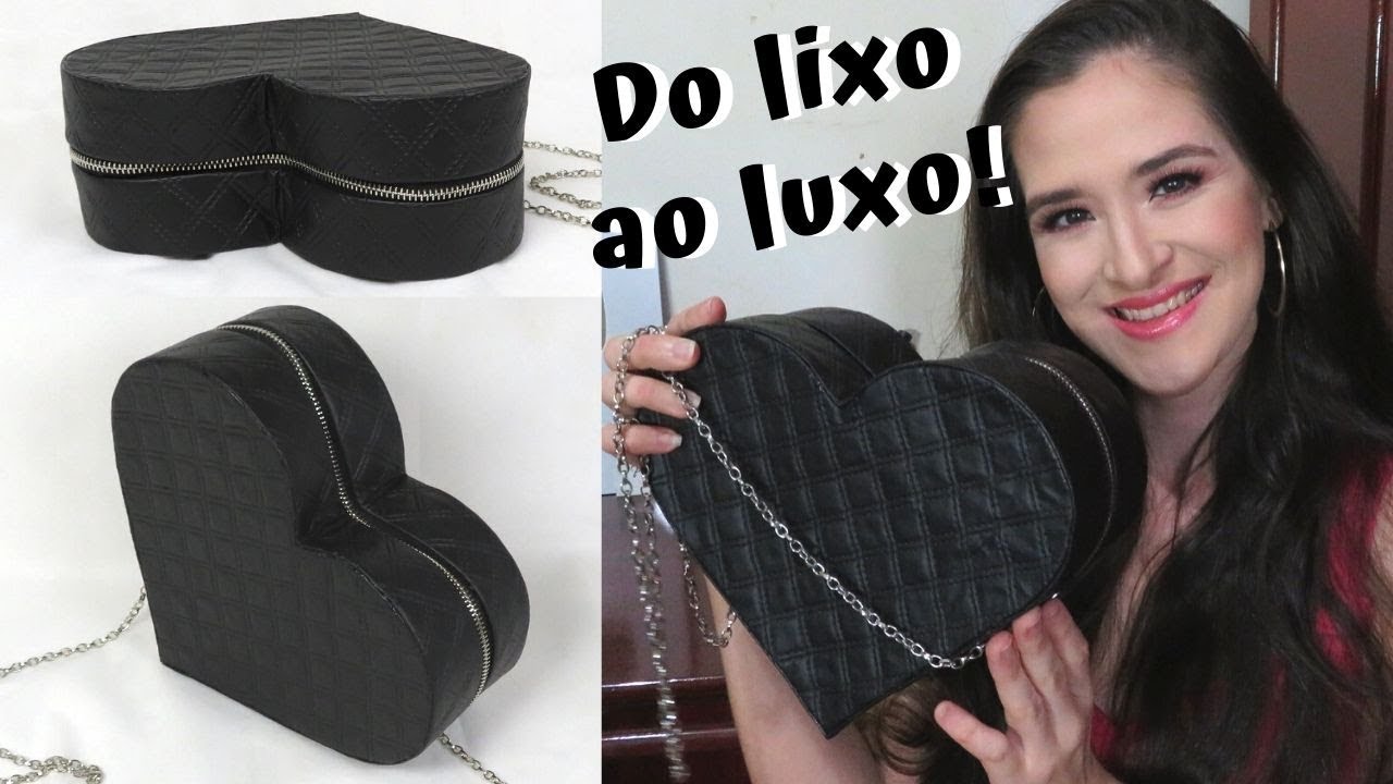 Como fazer bolsa em formato de coração com caixa de leite (sem costura) | Pricity