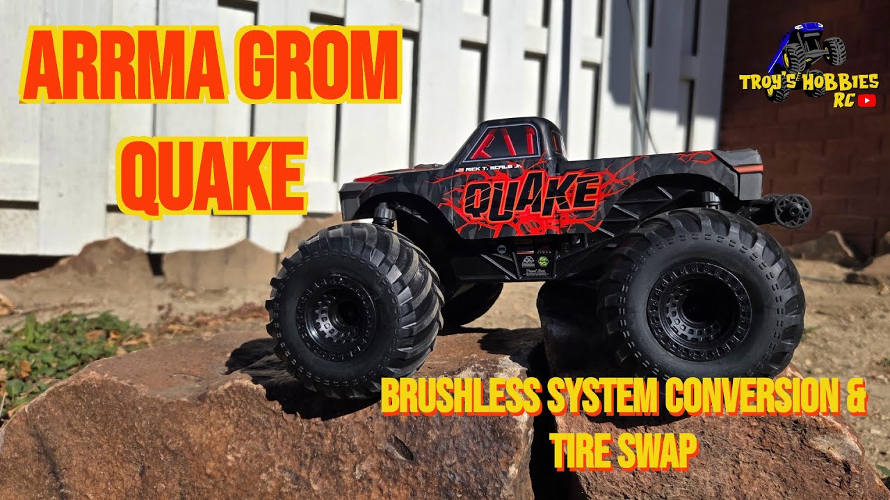 Arrma Grom Quake: переделка на бесщеточный двигатель и модификация с заменой шин.