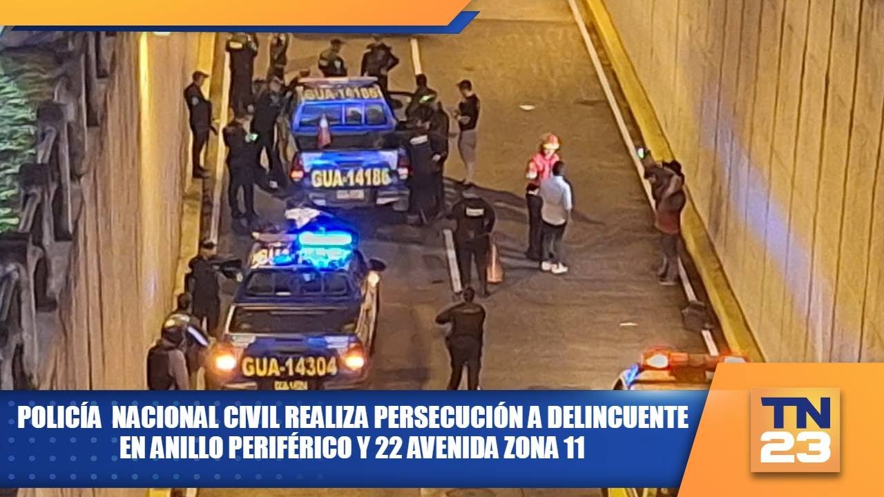 Policía  Nacional Civil realiza persecución a delincuente en Anillo Periférico y 22 avenida zona 11