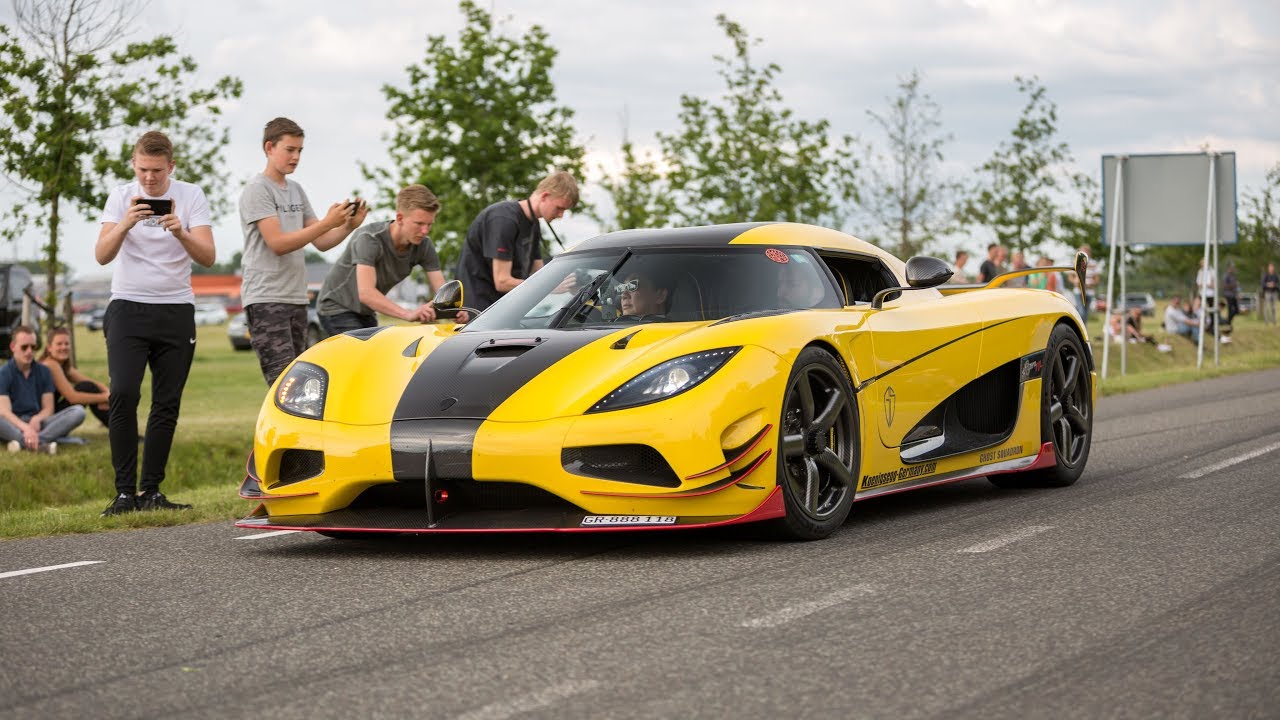 Koenigsegg Agera RS ML driving on the Track - Loud Accelerations & Start Up !