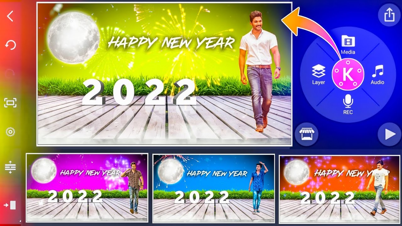 Happy New Year 2022 video editing in kinemaster Telugu || coming soon happy New Year video status