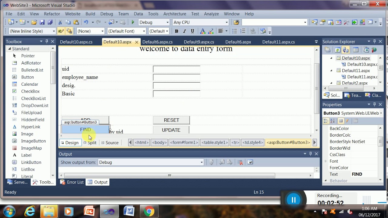 ASP.NET :FIND DATA FROM DATABASE ON FORM USING TEXTBOX