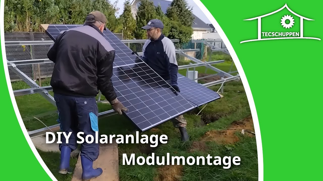 Vlog #4 Montage der Module / DIY Garten Solaranlage.