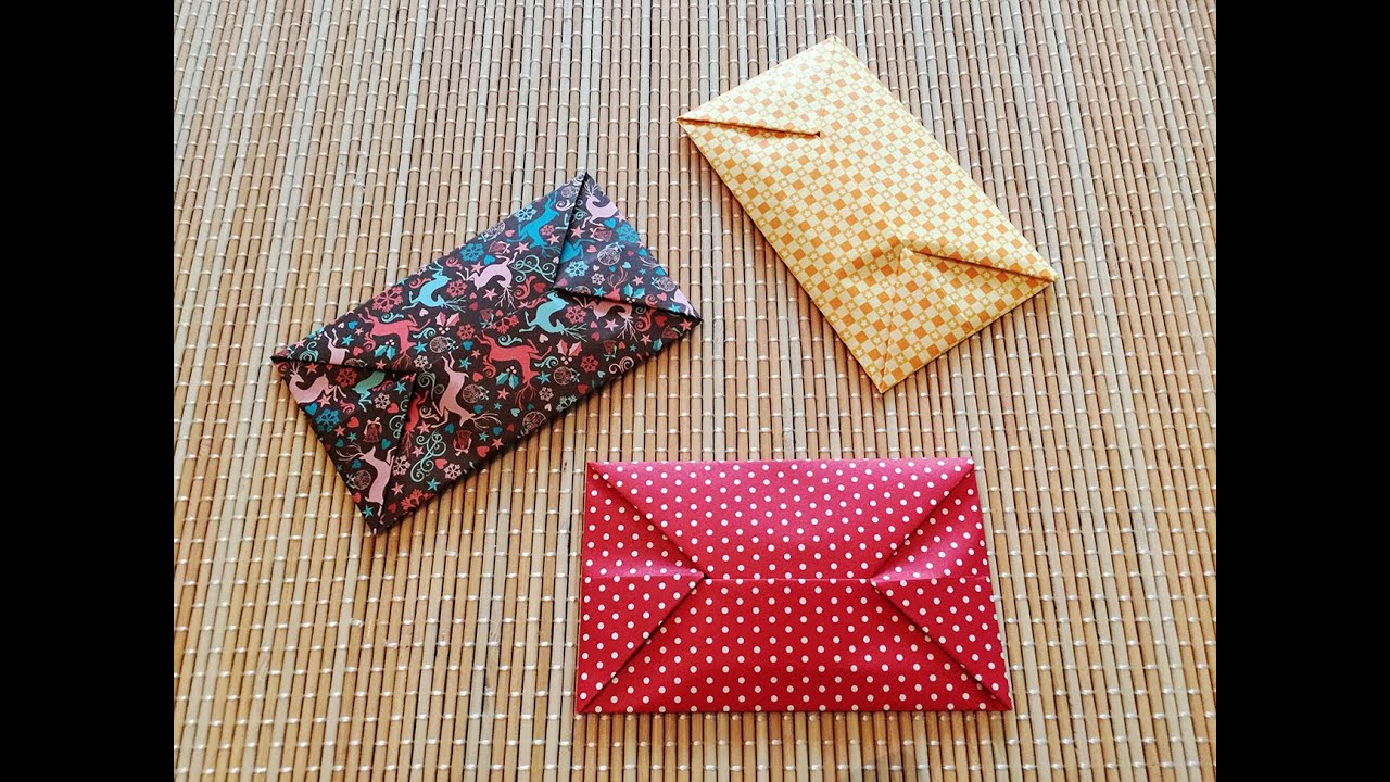 Easy Origami Envelope : โอริกามิวิธีพับซองจดหมายสวยและทำง่าย
