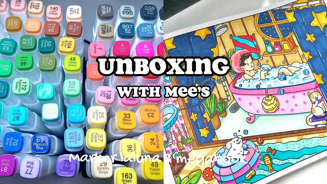 [UNBOXING] Màu marker Laluna & tô màu Góc nhỏ có nắng |Mee|
